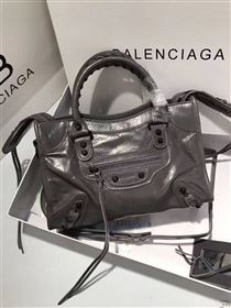 Balenciaga city dark small gray bag 4364