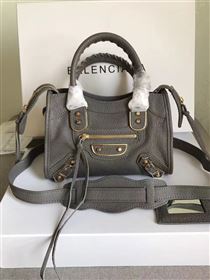 Balenciaga city gray goatskin mini bag 4384