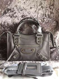 Balenciaga city mini gray goatskin bag 4396