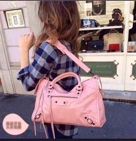 Balenciaga city large pink bag 4397