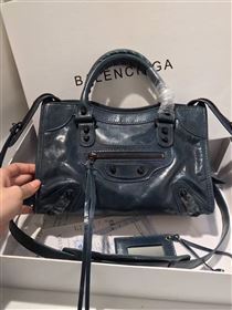 Balenciaga city small navy bag 4398