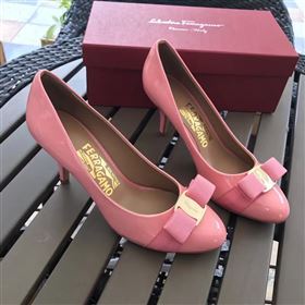 Ferragamo 7cm heels sandals pink paint shoes 4300