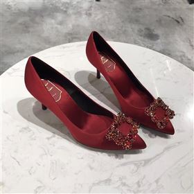 Roger Vivier RV 6.5 heels red sandals shoes 4302