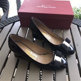 Ferragamo 6cm heels black sandals shoes 4307