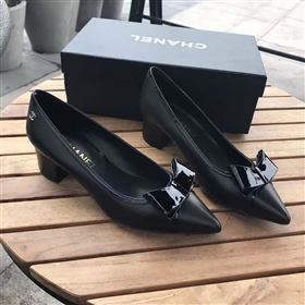 Chanel 4.5cm heels black sandals Shoes 4319