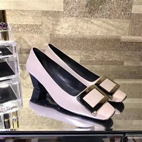 Roger Vivier RV 4.5cm heels cream sandals shoes 4325