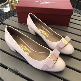 Ferragamo 3.5cm heels cream sandals shoes 4338