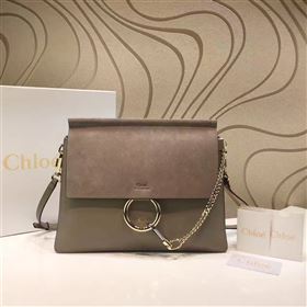 Chloe large gray faye tote shoulder bag 4442