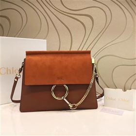 Chloe large coffee faye tote shoulder bag 4444