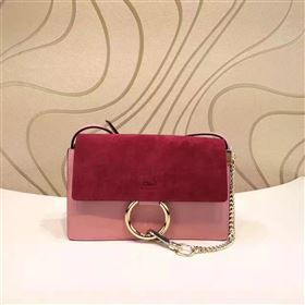 Chloe small pink wine shoulder faye bag 4451