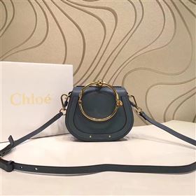 Chloe small nile bracelet shoulder navy bag 4461