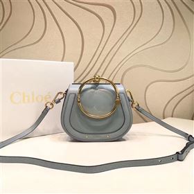 Chloe small nile bracelet sky shoulder blue bag 4467