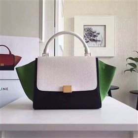 Celine tri-colors Trapeze flap white bag 4468