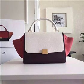 Celine tri-colors Trapeze purple white v bag 4469