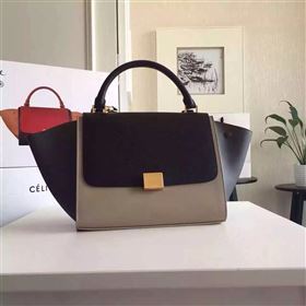 Celine tri-colors black Trapeze gray bag 4478