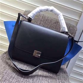 Celine tri-colors black Trapeze blue bag 4480