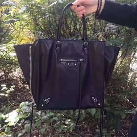 Balenciaga city large goatskin black bag 4407