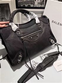 Balenciaga city black goatskin large bag 4426