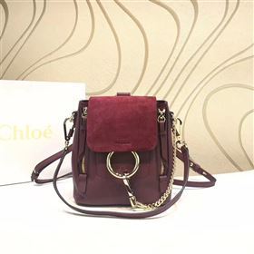 Chloe small wine backpack faye bag 4436