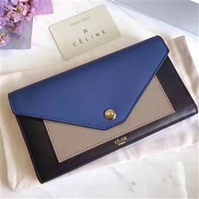 Celine navy v black wallet large bag 4541