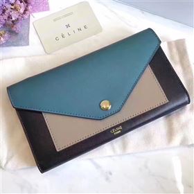 Celine large green v wallet black bag 4543