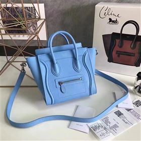 Celine nano light Boston blue bag 4560