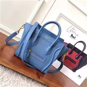 Celine nano light Boston blue bag 4562