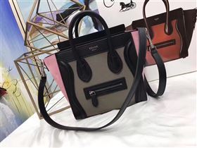 Celine nano tri black gray Boston pink bag 4571