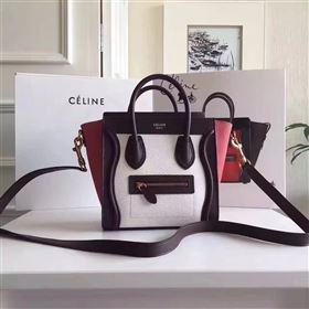 Celine nano black v Boston white bag 4577