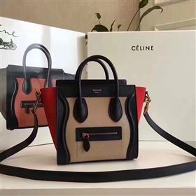 Celine nano black tan Boston red bag 4585