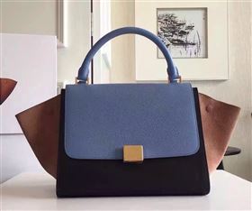 Celine tri-colors blue Trapeze black bag 4506