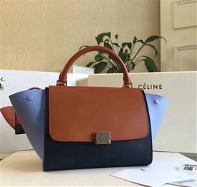 Celine tri-colors coffee v Trapeze sky bag 4516