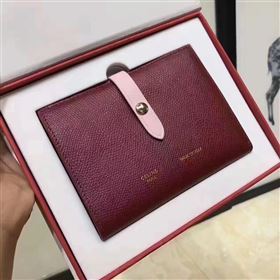 Celine wine v wallet pink bag 4525