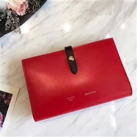 Celine large red v wallet black bag 4528
