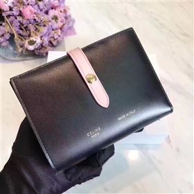 Celine black v wallet pink bag 4531