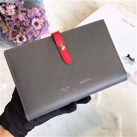 Celine large gray v wallet red bag 4538