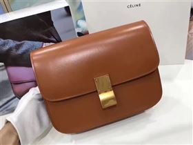 Celine classic box tan dark bag 4664