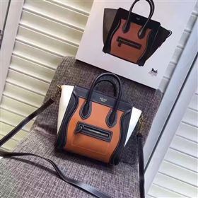 Celine nano black orange Boston white bag 4670