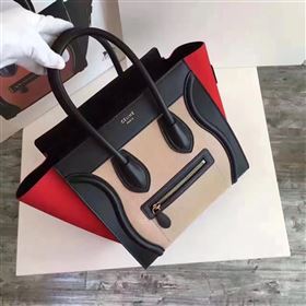 Celine medium Boston black red nude bag 4678