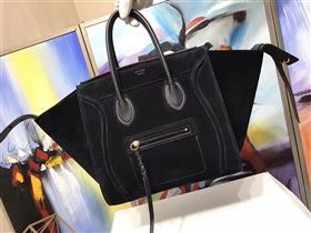 Celine large suede black Phantom Luggage bag 4621