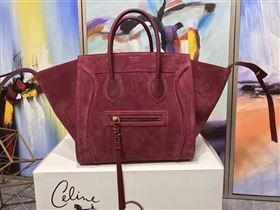 Celine large suede wine Phantom Luggage bag 4622