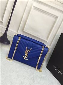 YSL Small College blue shoulder bag 4762