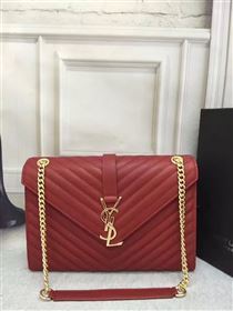 YSL large wine College leather bag 4768