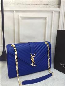 YSL large blue College shoulder bag 4770