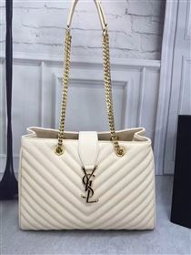 YSL large cream monogram shoulder bag 4772