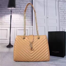 YSL large monogram tan shoulder red bag 4774