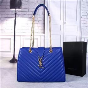 YSL large monogram shoulder blue bag 4776