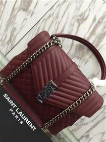 YSL new large College wine tote bag 4780