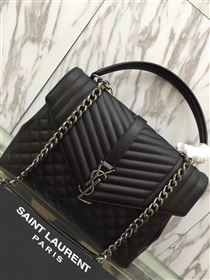 YSL new large College tote black bag 4782