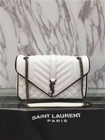 YSL new medium flap shoulder cream bag 4785